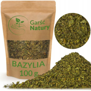Bazylia Suszona Naturalna 100g 0,1kg Aromatyczna Jakość przyprawa do kuchni