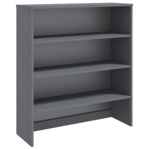 Nadstawka HAMAR, ciemnoszara, 90x30x100 cm, lite drewno sosnowe