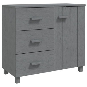 Szafka HAMAR, ciemnoszara, 90x40x80 cm, lite drewno sosnowe