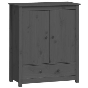 Szafka, szara, 83x41,5x100 cm, lite drewno sosnowe