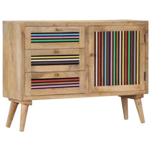 Szafka, 100x30x75 cm, lite drewno mango