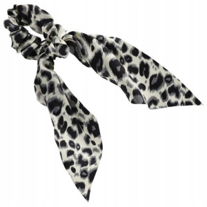 Gumka do włosów ze wstążką SCRUNCHIE panterka
