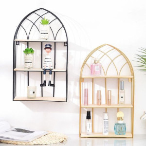 Złota półka dekoracyjna, styl LOFT – wys. 48 cm
