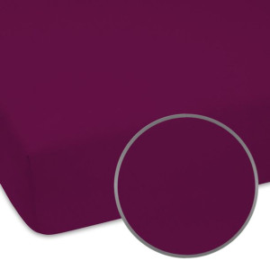 Prześcieradło jersey fioletowe ciemne śliwkowe na przewijak 50x70 cm