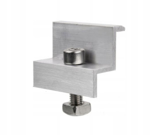 Klema skrajna, końcowa, srebrna rozm. 32mm, PV