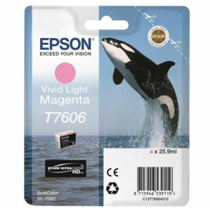 Oryginalny Wkład Atramentowy Epson T7606 Jasnopurpurowy