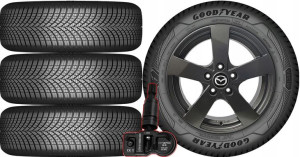 Koła Całoroczne Mazda 3 Goodyear 205/55r16 Tpms