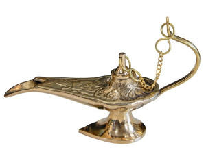 Lampa Alladyna mosiężna piękny bibelot na prezent