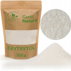 Erytrytol Słodzik NATURALNY 500g 0,5kg Erytol cukier do ciast zdrowy Garść