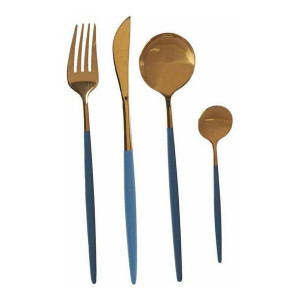 Zestaw sztućców Szary Złoty Stal nierdzewna (8 pcs)