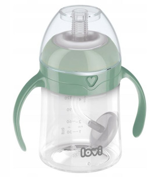 Kubek z obciążoną słomką 150ml 6m+ Green Lovi