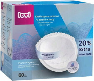 Wkładki laktacyjne Discreet Elegance białe 60 szt.