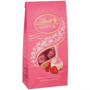Praliny Lindt Lindor Kulki Truskawkowe 137g DE