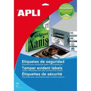 Etykiety samoprzylepne Apli 20 Kartki 45,7 x 21,2 mm Biały