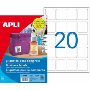 Kleje/Etykiety Apli 45 x 45 mm A4 20 Kartki