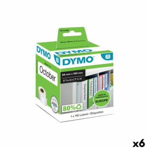 Etykiety na rolce Dymo 99019 59 x 190 mm LabelWriter™ Biały Czarny (6 Sztuk