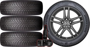 KOŁA ZIMA MAZDA 5 Bridgestone 215/50R17 TPMS