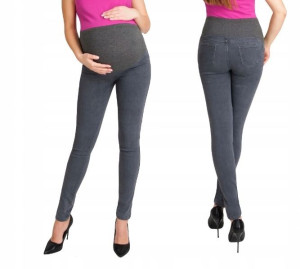 Spodnie damskie CIĄŻOWE jeans XL rurki SZARE