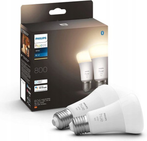 ŻARÓWKI PHILIPS HUE White 2 szt. E27 9W 800lm