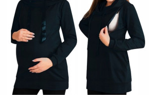 Bluza damska ciążowa do karmienia XXL CZARNA