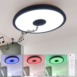 Lampa Sufitowa Led, Plafon Z Głośnikiem, Rgb Sterowany Pilotem Glo-31