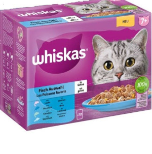 Mokra karma  dla kota Whiskas Senior saszetki ryba 12 x 85g