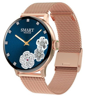 Smartwatch damski DT2+ złoty na złotej bransolecie