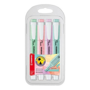 Zakreślacz STABILO swing cool pastel etui 4 szt. nowe kolory 2022 275/4-08-