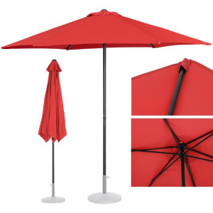 Parasol Ogrodowy Okrągły Śr. 270 Cm Czerwony