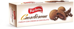 Piu Buono Cuordicrems Crema Cacao - ciastka z kremem czekoladowym (150 g)