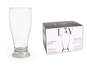 LAV Szklanki Kufle do piwa 565 ml Zestaw 6 sztuk