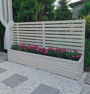 Drewniana donica z pergolą 80x40x160cm donice ogrodowe Pod wymiar!
