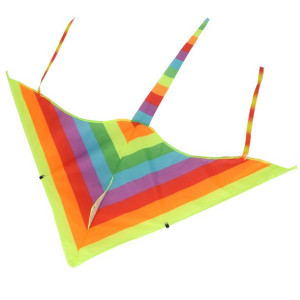 Latawiec duży dla dzieci trójkątny tęczowy 85cm XL