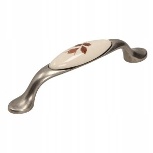 Uchwyt meblowy GAMET  Porcelanka UP19-96-011-MLK-2, Stare srebro