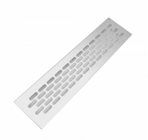 Kratka wentylacyjna meblowa  mała 60 x 245 mm,  Aluminium