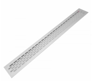 Kratka wentylacyjna meblowa   80 x 480 mm,  Aluminium