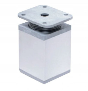 Nóżka meblowa H60 regulowana 40 X 40 mm alum+wkr