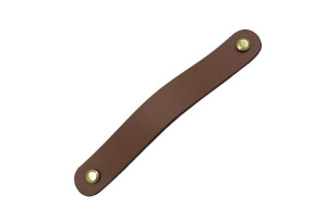Gałka uchwyt meblowy skórzany G1 mały 2w1 L-118 mm brązowy