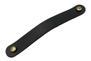 Gałka uchwyt meblowy skórzany G1 mały 2w1 L-118 mm czarny