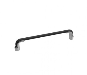 Uchwyt meblowy Loft  HERMES C-6515, L-160 mm, Czarny mat/chrom połysk