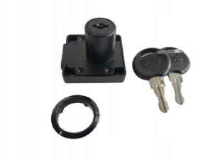 Zamek meblowy kwadrat SISO,  CZARNY 40 X 40 mm