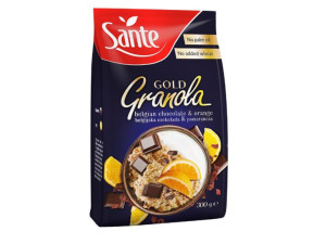 Granola Gold Belgijska Czekolada Pomarańcza 300g Sante