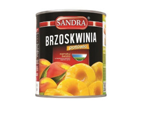 Brzoskwinie Połówki W Syropie 850ml Sandra