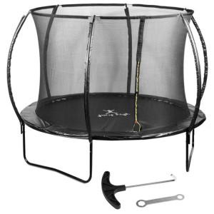 Trampolina ogrodowa dla dzieci dorosłych z siatką wewnętrzną śr. 305 cm do