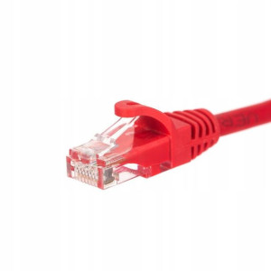 Netrack patchcord RJ45 kat. 6 UTP 0,5m czerwony