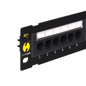 Patch panel 10" 12 portów kat 6e UTP LSA
