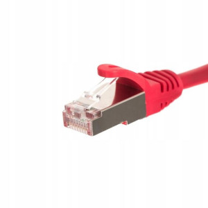Netrack patchcord RJ45, kat. 5e FTP/STP, 10m czerw