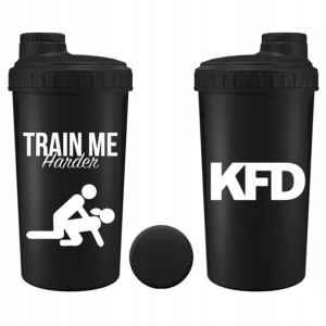 Shaker/bidon KFD 700 ml Train Me Harder Czarny