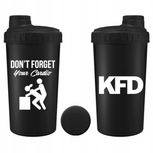 Shaker/bidon KFD 700 ml Cardio Czarny