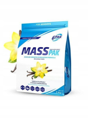 6PAK Mass PAK 3000g Wanilia